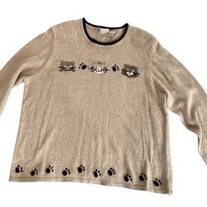 C.J. Banks Cute Cat Paw Print Sweater